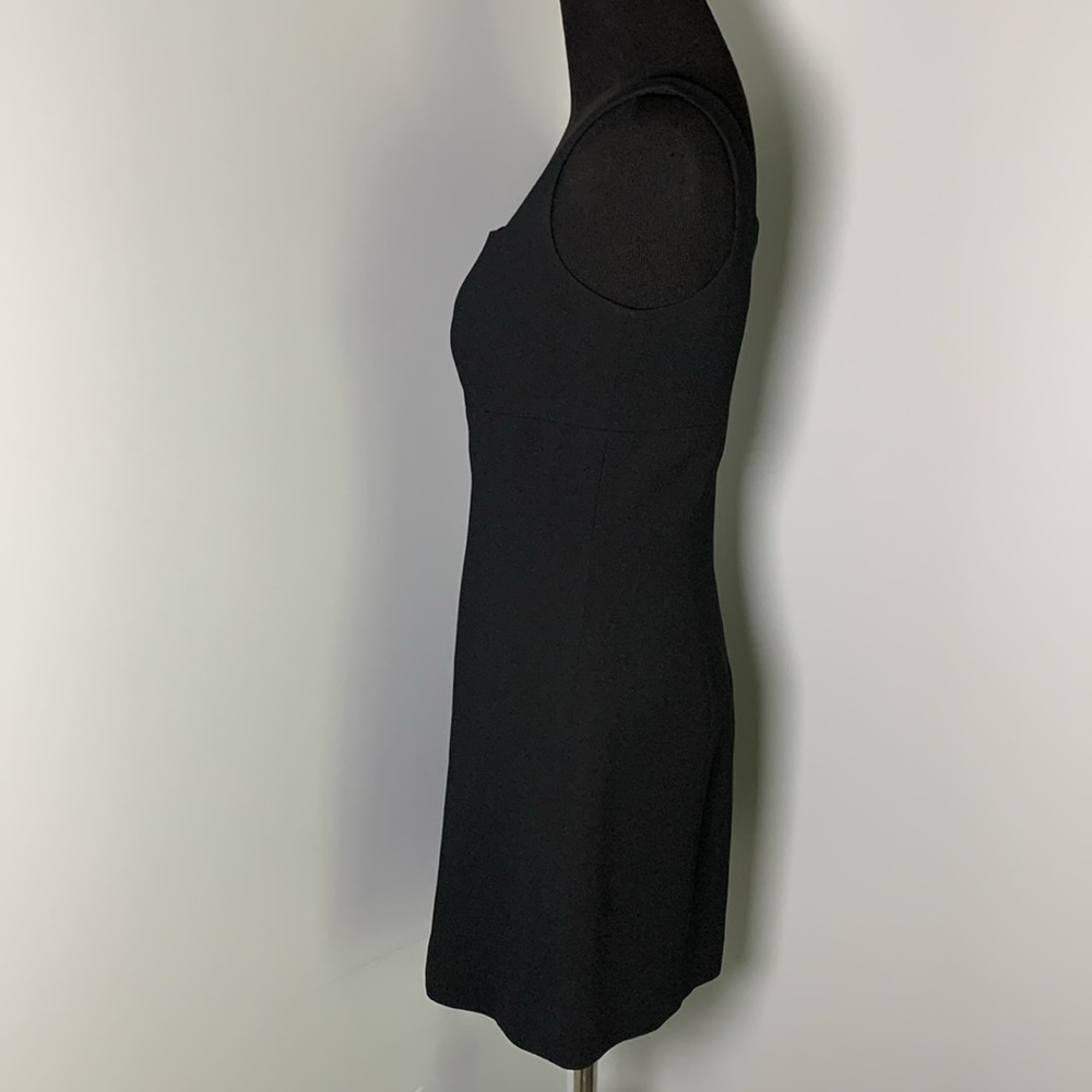 Vintage Bebe Black LBD Mini Tank Dress, Square Neckline, Size 2 - Picture 7 of 16